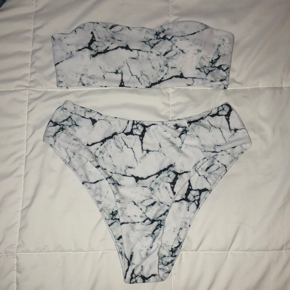Zaful High Waisted Marble Bikini